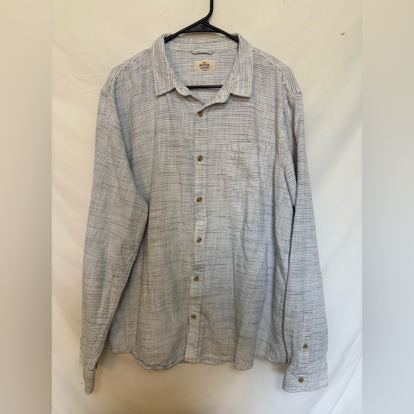 Marine Layer Stretch Selvage‎ Long Sleeve Shirt Size Larger - Picture 1 of 10